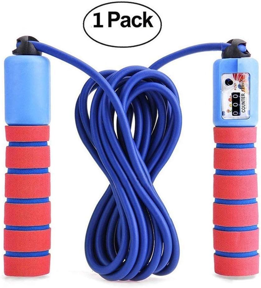 Jump Rope for Kids Boys Girls Teens Speed Skip Rope Adjustable Lightweight for Heart Boxing Equipment Exercise -Blue and Purple