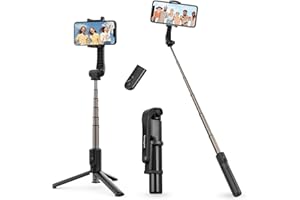sensyne 3 in 1 Selfie Stick, 40" Extendable Phone Tripod with Wireless Remote, Lightweight, Portable for Selfies, Video Recording, Live Stream, YouTube, TikTok, Compatible with All Cell Phones