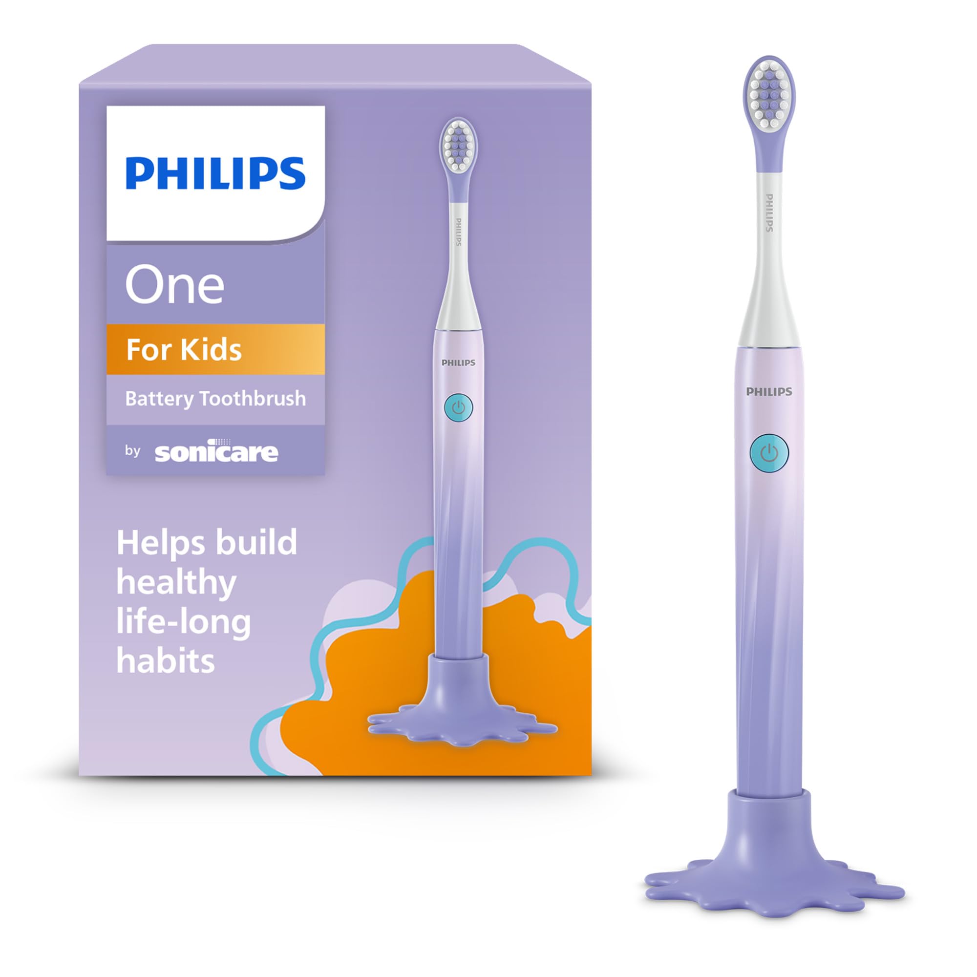 Photo 1 of *UNTESTED*
Philips Sonicare, Battery Toothbrush, for Kids Age 3+, with SmarTimer and QuadPacer for Thorough Clean, Lightweight and Colorful Handle, Quick Start Guide, Purple, Model HY1130/01