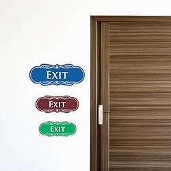 Designer EXIT Sign - Red/Yellow - Small