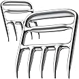 qAp quality art Practical Metal Meat Shredder Claws, 18/8 Stainless Steel Meat Forks for Shredding Meat, Pulling, Handing, Lifting & Serving Pork, Turkey, Chicken, Brisket 2 PCS