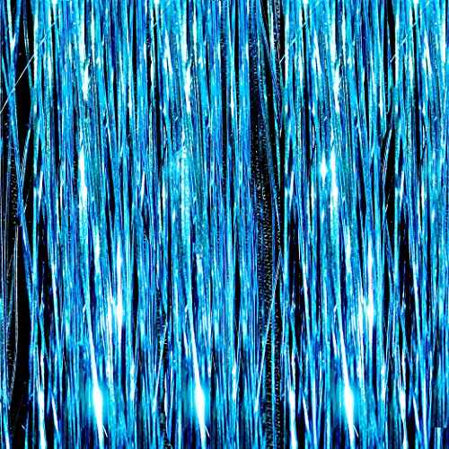 40" Hair Tinsel 100 Strands (Turquoise Blue)