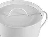 Harbour Housewares Vintage Kitchen Compost Bin 3.2L White Steel with Lid view 6