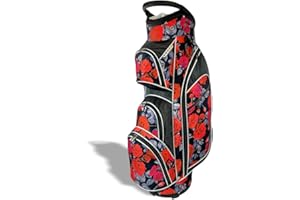 Taboo Fashions Monaco Collection 14-Way Ladies Golf Bag - Lightweight Women’s Golf Cart Bag with Insulated Cooler Pocket, Rain Hood & More - Golf Accessories for Women