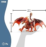 Schleich Eldrador Creatures Lava Dragon Toy 8" Movable Wings Red Monster view 4