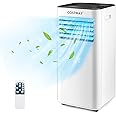 COSTWAY Portable Air Conditioner 10000BTU, Dehumidifier, Cooling for Room Spaces up to 350 Sq.Ft with 3 Speed Function, Unive