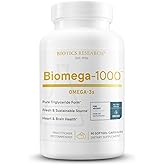 Biotics Research Biomega-1000™ Omega 3 Fish Oil With EPA 529mg / DHA 353mg– Omega-3 Fatty Acids 1000 mg- Highly Concentrated Fish Oil 90 Days Servings–Supports Immune, Brain & Heart Health–90 Softgels