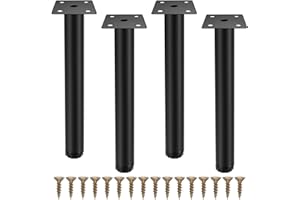 Fulushouxi 4 Pcs Furniture Legs, Metal Cabinet Legs, 7,87 inches/20 cm Adjustable Furniture Support Feet for Kitchen Shelves Sofa Table Chair Desk Cupboard Furniture Adjustable Legs Feet Foot
