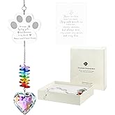 Dog Memorial Gifts, K9 Dog Memorial Crystal Suncatcher, Pet Loss Gift, Pet Sympathy Remembrance Bereavement Gifts (Color-Pet Paw)
