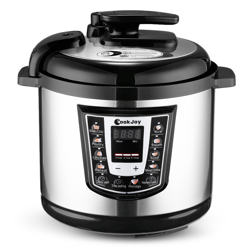 Multifunction Electric Pressure Cooker 6 Litre 8-in-1 Programmable Multi-Cooker with Stainless Steel Inner Pot