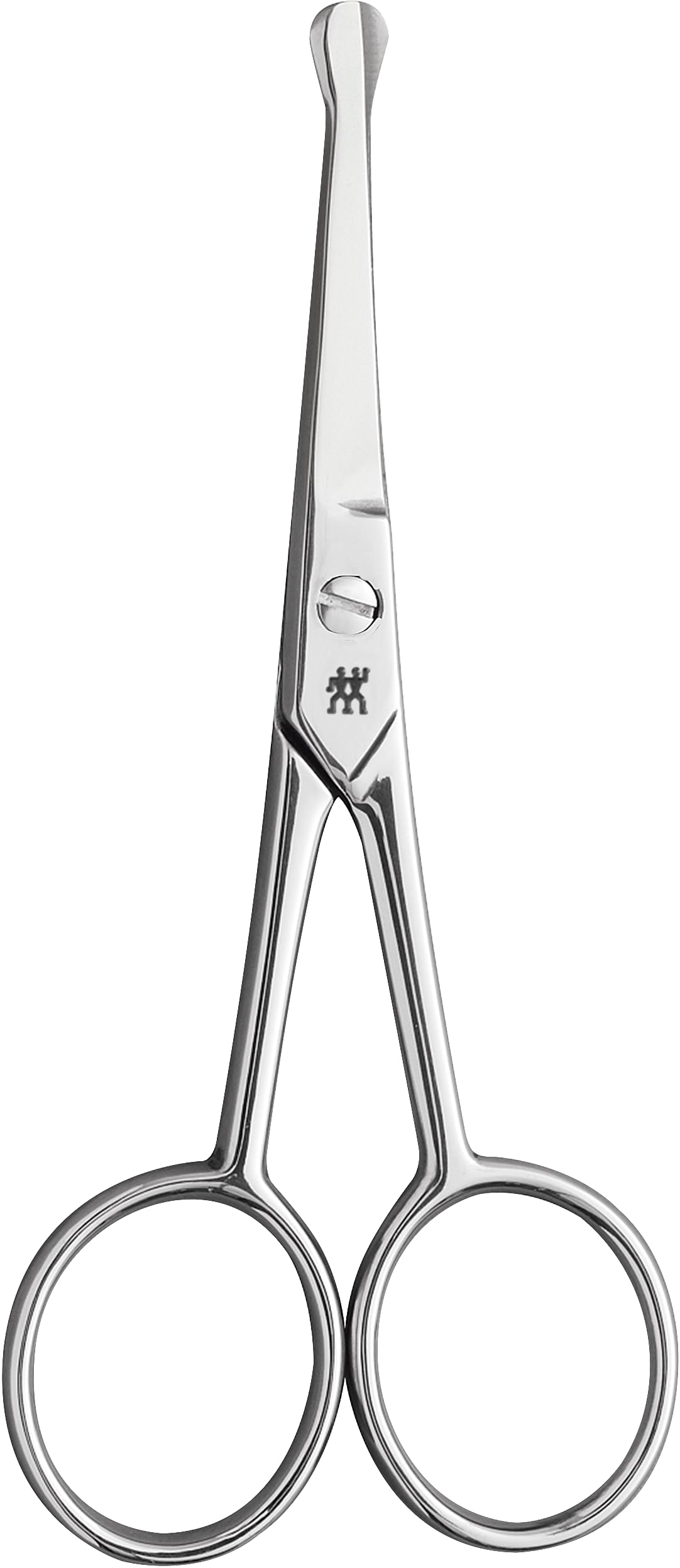 ZWILLING Nose Hair and Ear Hair Scissors, Stainless Steel Beard Scissors with Straight Rounded Tip, Silver