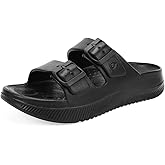 ONCAI Womens Recovery Sandals with Arch Support Plantar Fasciitis Orthotic Adjustable Buckle Open Toe Thick Cushion Outdoor Girls Sport Slides Athletic Summer Comfortable Rubber Soles Size US 6-11