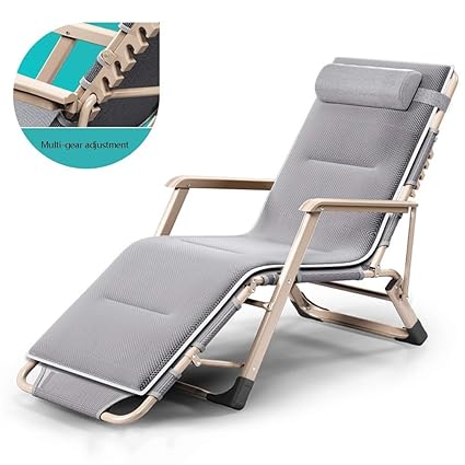 Amazon Com Gray Heavy Duty Folding Zero Gravity Chair Portable