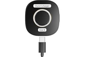 BOVIPO Compatible with Oura Ring Gen4 Charger Fast Charging Dock with USB-C Cable for Smart Ring (Black, Size 9)