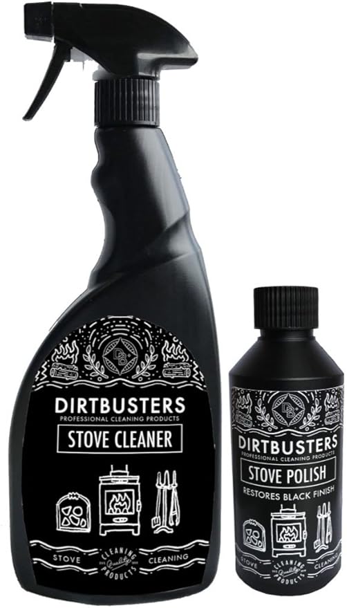 Dirtbusters Black Stove and Grate Polish 250ml and Stove Cleaner