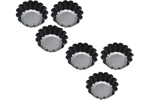 SUPVOX 6pcs Heat Resistant Iron Chrysanthemum Pastry Mold Set Small Cake Baking Accessories for DIY Egg