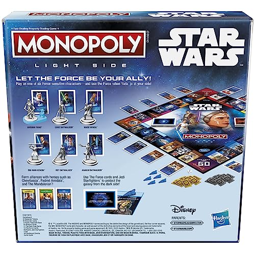 Hasbro Gaming Monopoly Star Wars Light Side Edition Board Game for