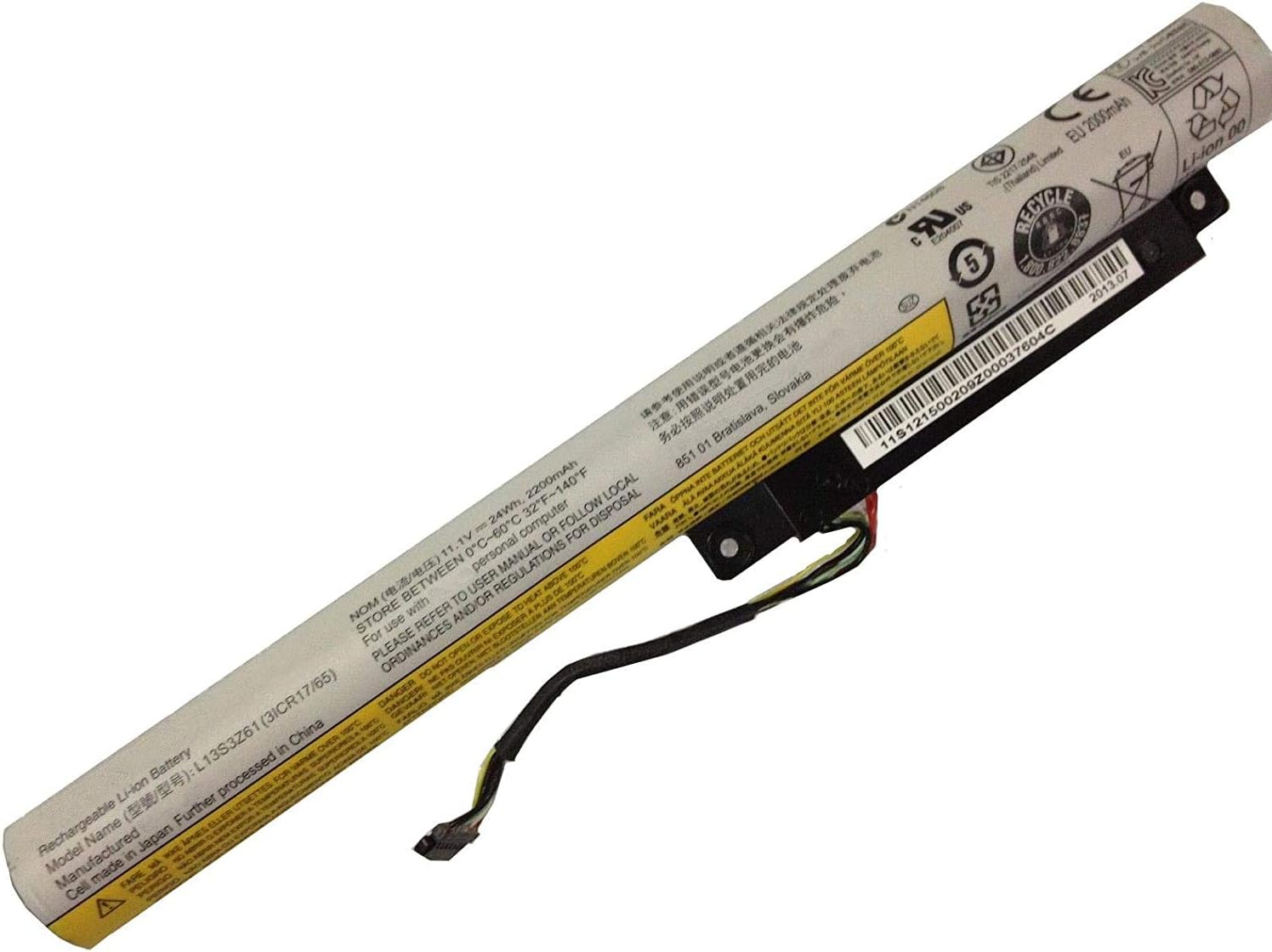 7XINbox 11.1V 2200MAH 24Wh L13S3Z61 L13M3Z61 L13L3Z61 Replacement Laptop Battery compatible with LENOVO IdeaPad Flex 10 Series 3ICR17/65