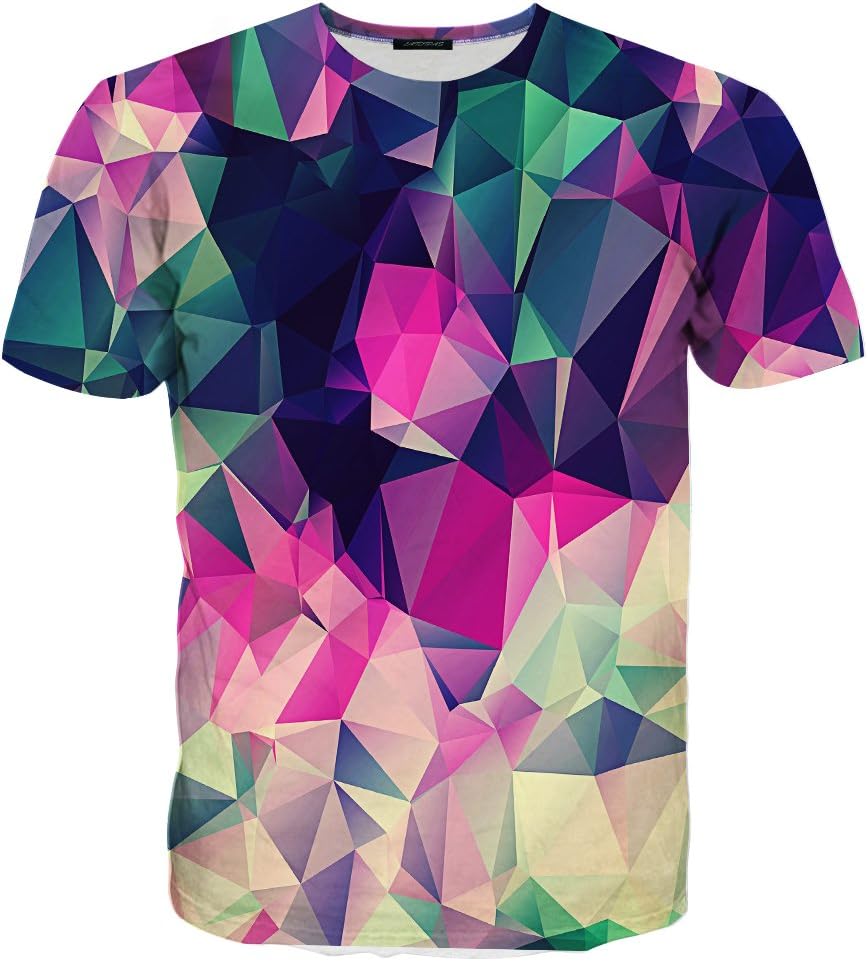 Syaimn Unisex 3D Pattern Print Short Sleeve T-Shirts Graphics Tees S