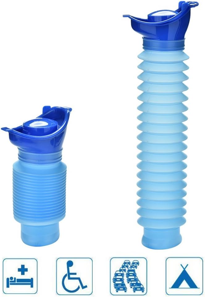Baby Kids Urinal | Portable Reusable Shrinkable Unisex Mini Toilet Urinal Bucket Travel Car Outdoor Camping Sports Pee Urine Container Personal Mobile Toilet for Kids Adult Male & Female -750ml