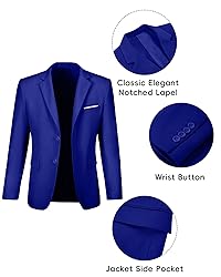 Men's 2 Pieces Suit Set,Two Button Slim Fit