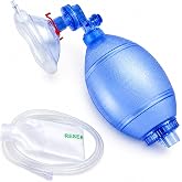 Adult/Child CPR Manual Resuscitation Training Kit - Includes 1 Adult/Child CPR Training Mask, 1 Adult/Child Bag Valve Squeeze Bag, 1 Reservoir Bag and 1 Oxygen Line - BVM Ambu Bag kit