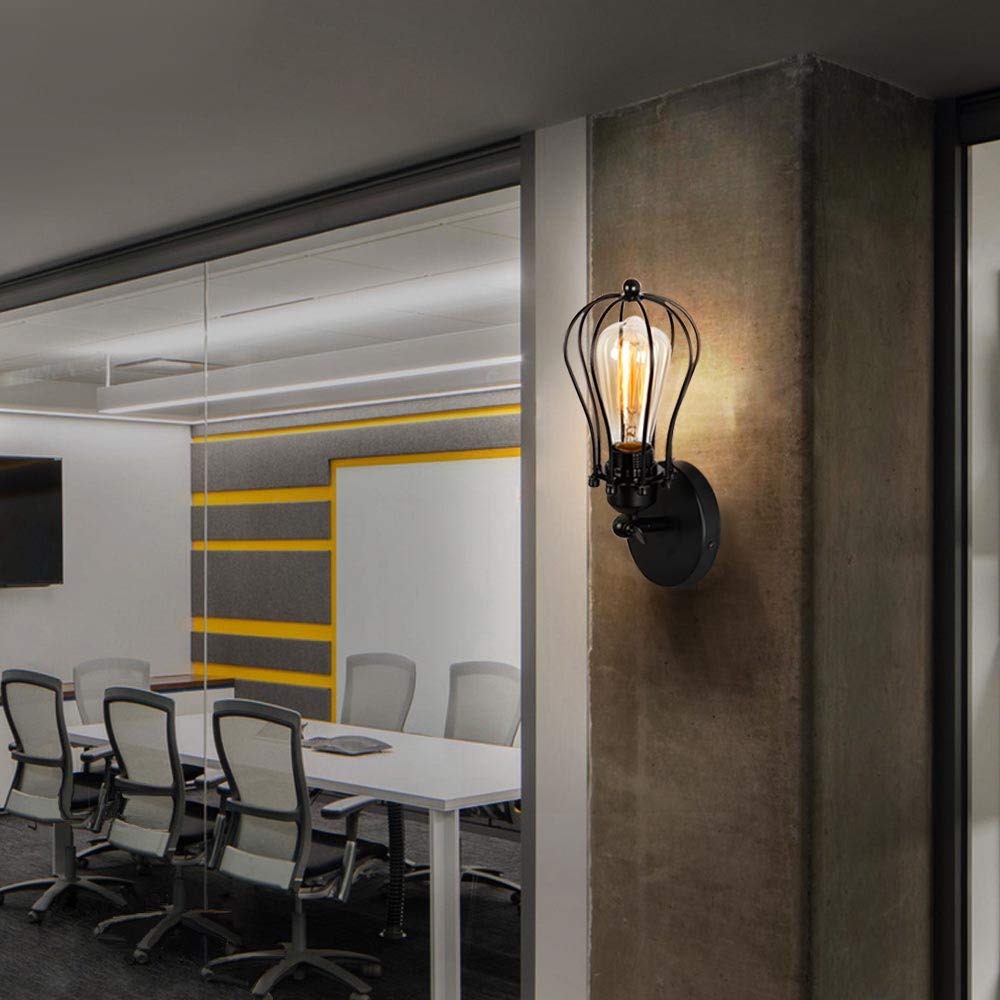 Ohne Leuchtmittel Style 1, 1 ENCOFT 2er Pack Wandlampe Vintage