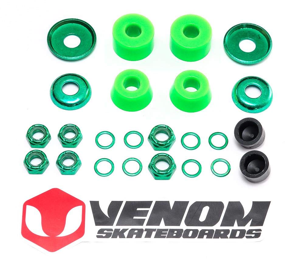 Venom Skateboards Trucks Universal Bushing & Nuts Rebuild Kit - Cylinder - Soft 80a
