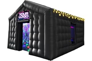 AKSPORT Inflatable Nightclub - Inflatable Party Tent for Adults with 2 Side Doors– Ideal for Music Festivals, Weddings, Raves, Corporate Events (Includes Blower & Repair Kit)
