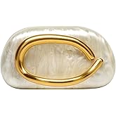 Clutch Purses for Women with Detachable Chain Gold Clasp Box Bag Evening Bag Shoulder, Crossbody & Clutch for Party Prom