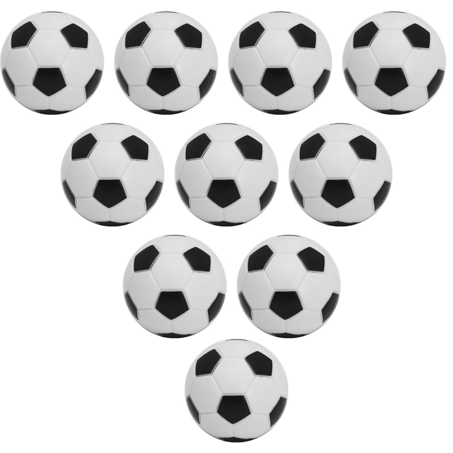 EYEPOWER table football Balls set 10 pcs | table soccer Ball 31 mm 16 grams | mini plastic Footballs black and white | non-slip surface
