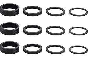 TRIWONDER 12 Pcs Bike Headset Spacer Bike Stem Spacers Bicycle Headset Washers for MTB BMX Mountain Bike Road Bikes