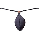 Malowinda Men's Spandex Thong Low Rise Slim Fit Bikini Briefs Underwear