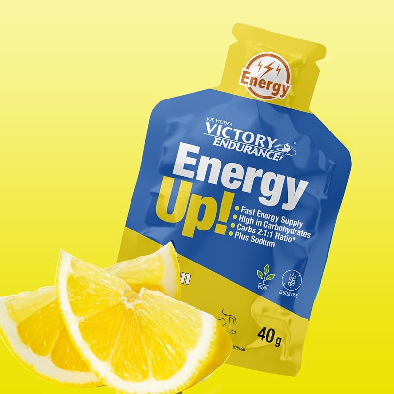 Energy Up Gel Cafeína Sabor a Limão com Sódio Plus, Immediate Energy, 40 G, Pack de 24