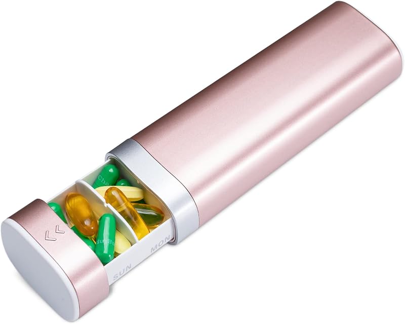 Betife 7 Day Pill Box Daily Organizer for Vitamins Medicines Travel