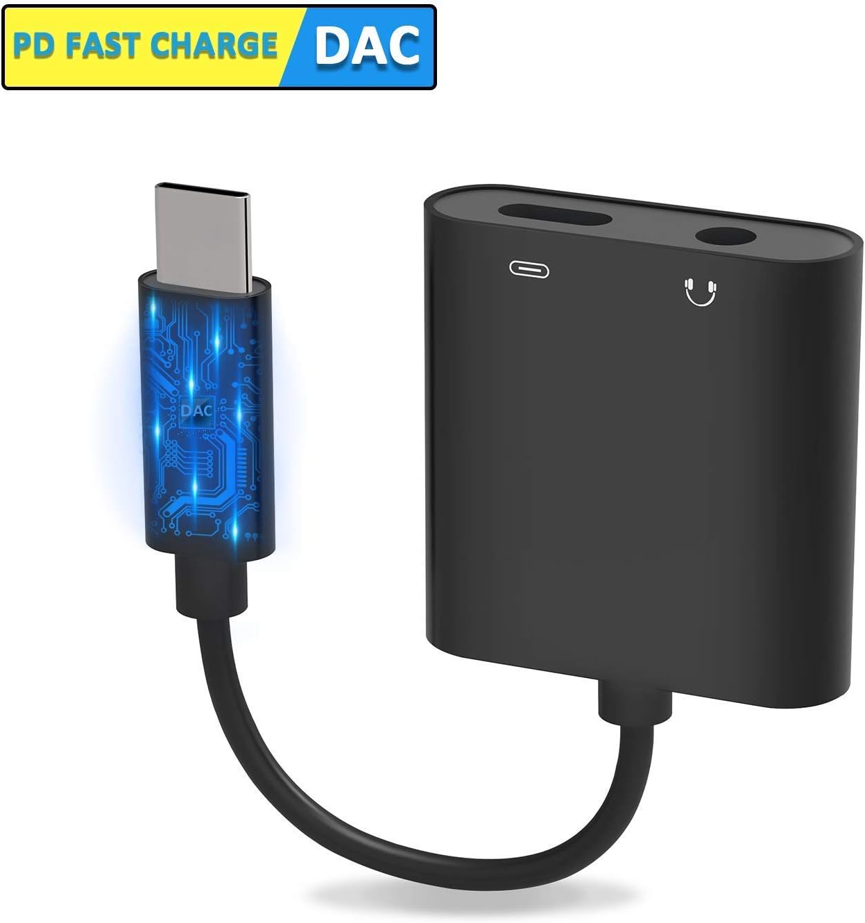 USB-C Charging and Audio Adapter Compatible for iPad Pro 2018/Pixel 3, XIIVIO Type C to 3.5mm Headphone Jack Adapter and PD Fasting Charge Converter Compatible for iPad Pro/Pixel 3 2 XL/Huawei P20/HTC