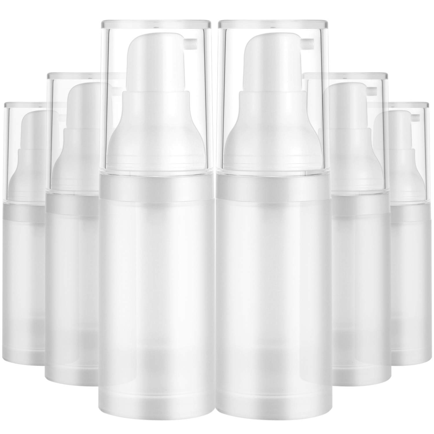 Medicook 6pcs 20ml Sterile Airless Pump Bottle Matte Lotion Bottles Easy to Carry for Travel