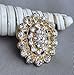 Your Perfect Gifts 40 pcs Gold Rhinestone Brooches Set Crystal Wedding Invitation Brooch Bouquet Wholesale Lot AMBR664