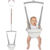 Slevoo Baby Jumper, Baby Doorway Jumper, Fun Activity for 6-12 Months | Easy in and out, Easy Setup, Sturdy Door Clamp, Adjustable Strap, Soft Padded Seat, Space Saving, Indoor Daily Use