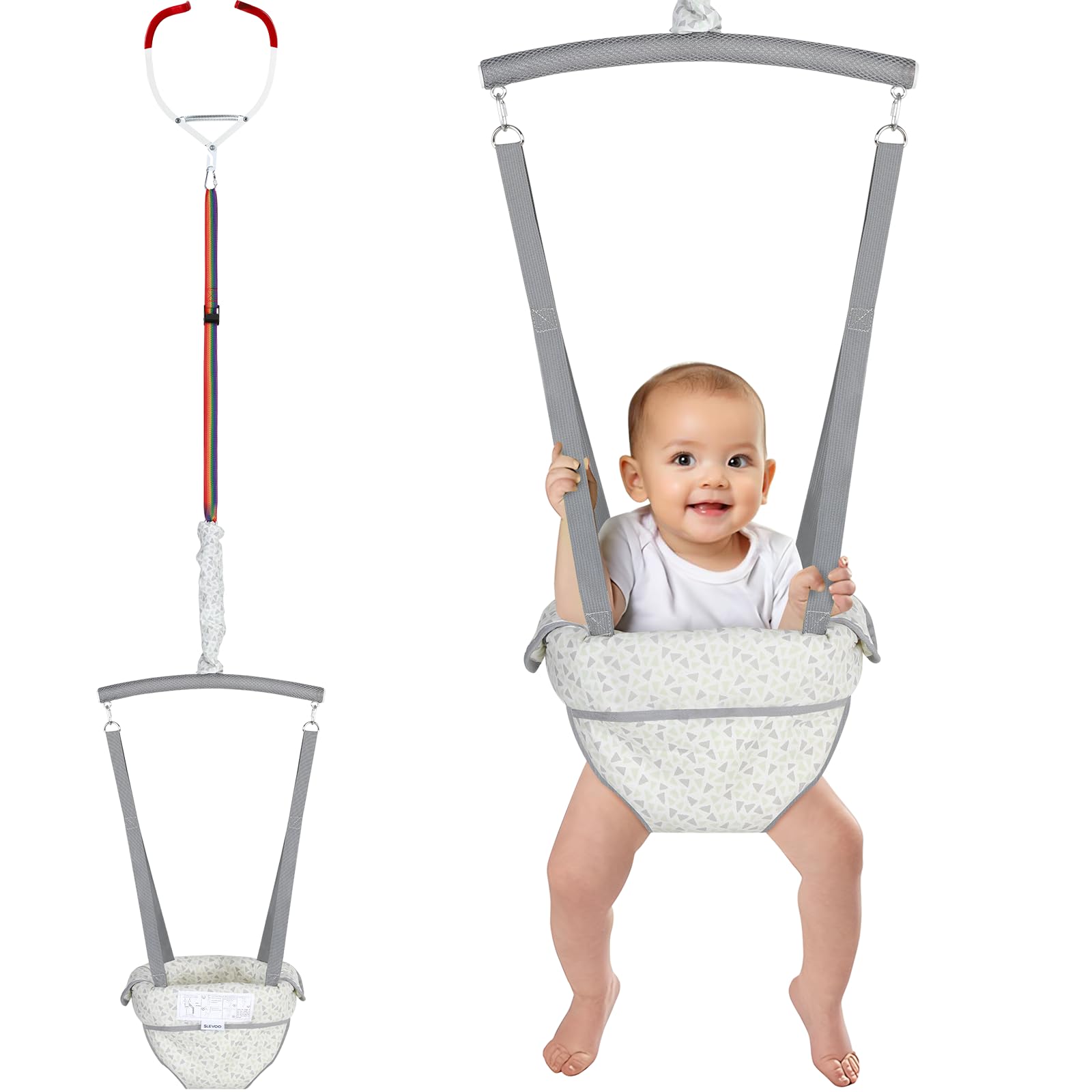 Photo 1 of Slevoo Baby Jumper, Baby Doorway Jumper with Door Clamp Adjustable Strap, Fun Activity for 6-12 Months Baby InfantLPNO423389038
