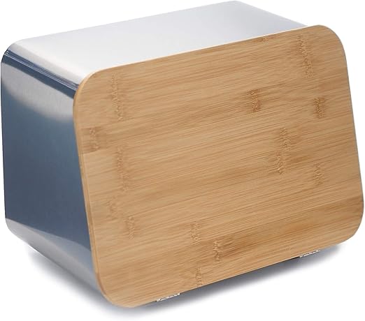 Amazon Com Alhom Bread Box With Bamboo Cutting Board Lid Bread