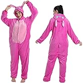 Adult Onesie Pajamas Flannel One Piece Cosplay Costume for Halloween Animal Unisex Sleepwear Homewear