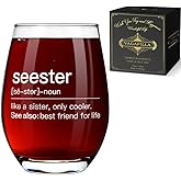 Funny Sister Definition Gifts for Best Friend, Birthday & Christmas - Big Sister Sorority Wine Glass