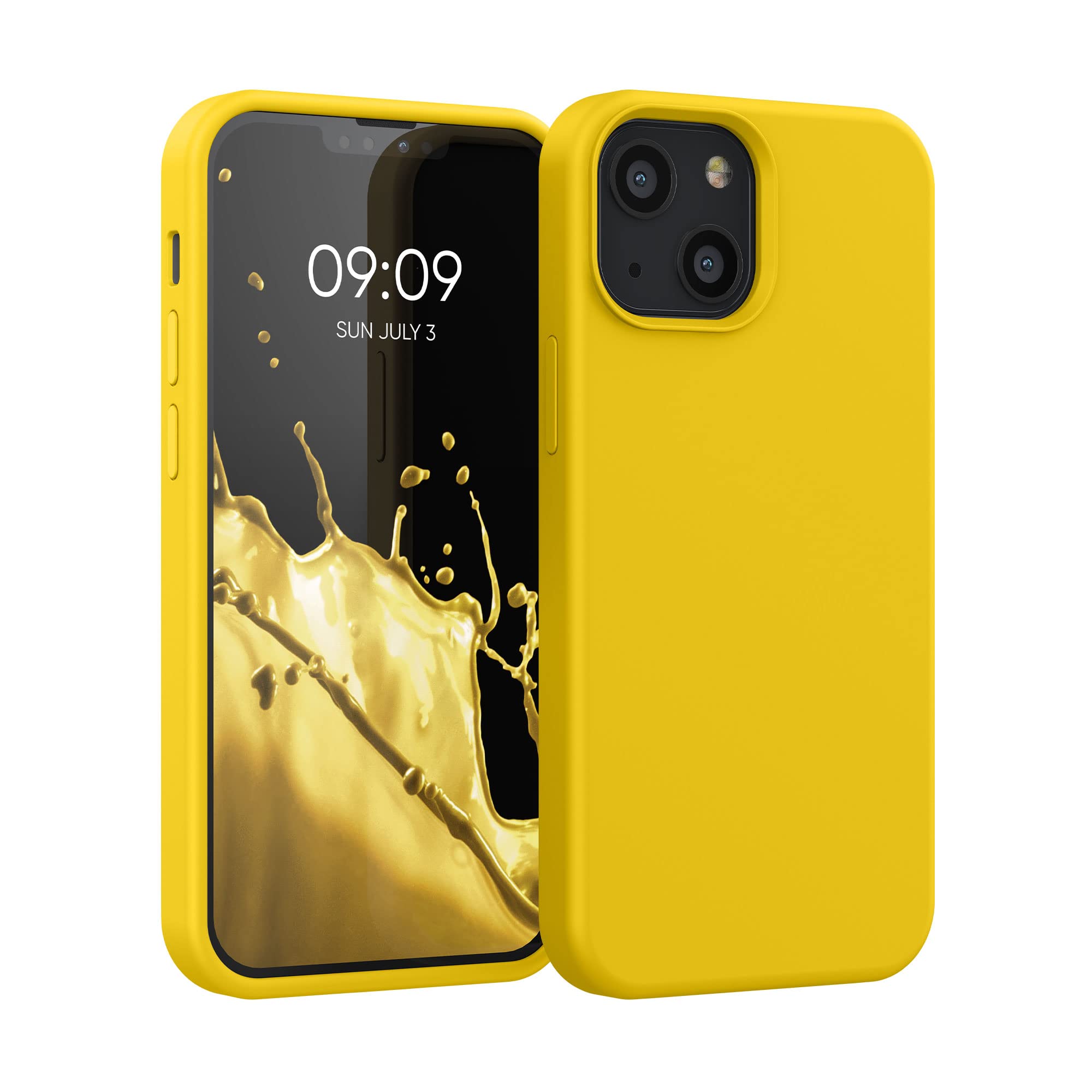 kwmobile Case Compatible with Apple iPhone 13 mini Case - TPU Silicone Phone Cover with Soft Finish - Radiant Yellow