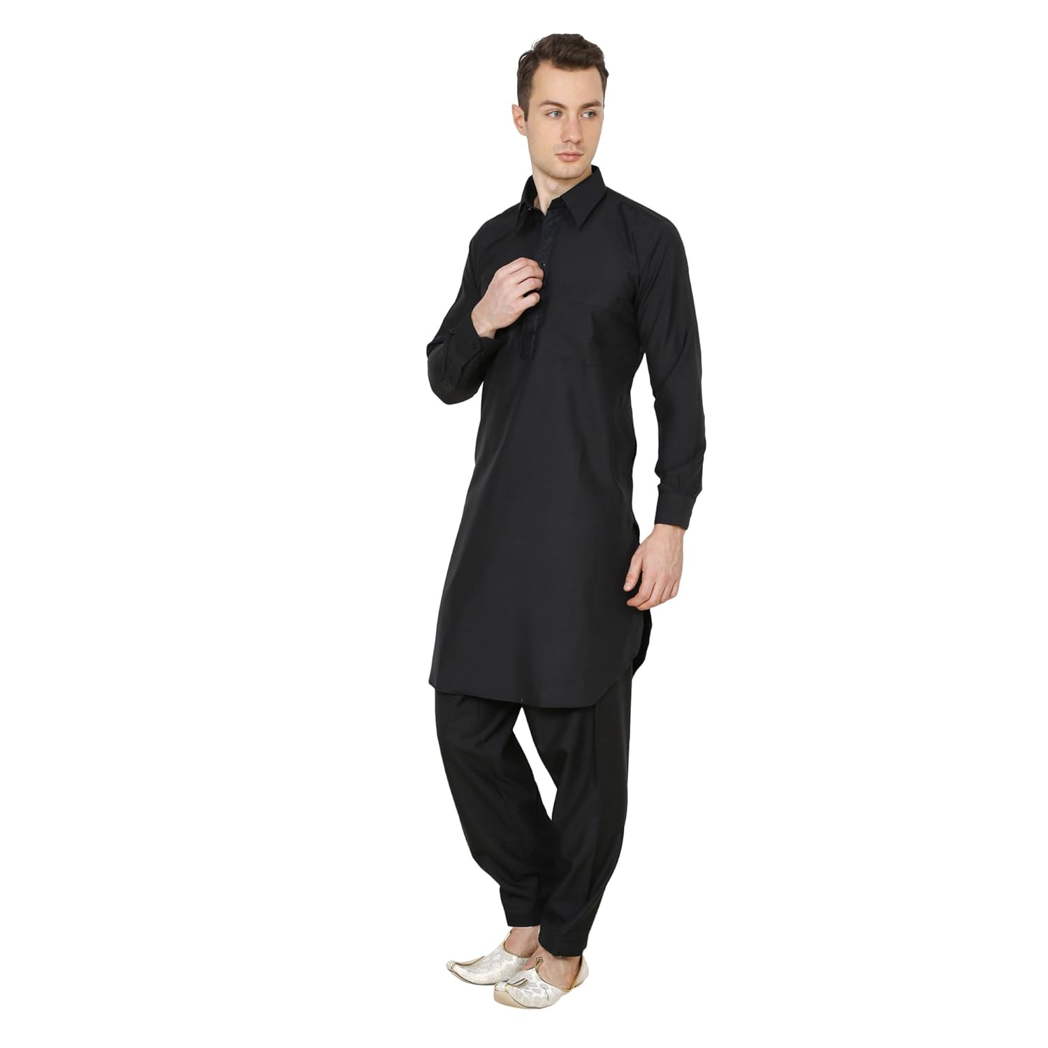 royal kurta men's cotton blend pathani kurta salwar