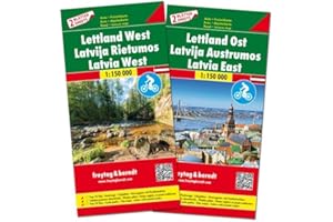 Latvia East + West + cycling paths: wegenkaart 1:150 000 (English, Spanish, French, Italian and German Edition)