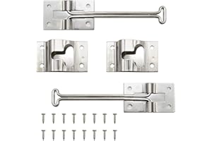 Vkinman 2 Pcs RV T-Style Door Holder 304 Stainless Steel RV Door Latch Trailer RV Screen Door Latch 6 Inch Camper Door Latch 