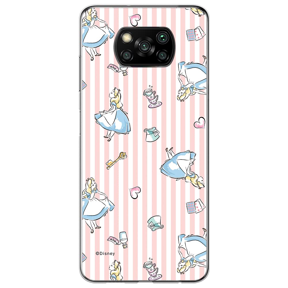 ERT GROUP mobile phone case for Xiaomi POCOPHONE X3 original and officially Licensed Disney pattern Alice 001 optimally adapted to the shape of the mobile phone, case made of TPU