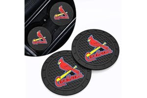 DNGNKNG St. LouisCardinals Car Cup Holder Coasters for Baseball St. Louis Cardinals Fans,Cardinals Baseball Fans Car Coasters for Car Cup Holder,Car Cup Holder Insert,Silicone Non-Slip Car Cup Mat,2.75''