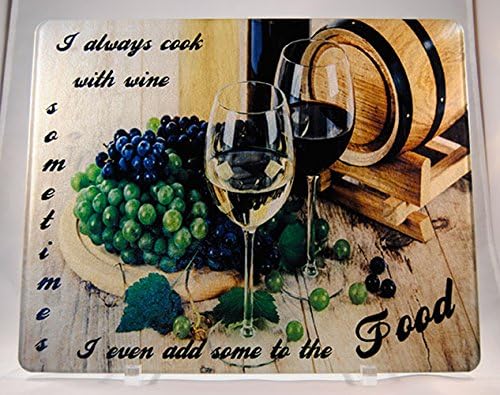 Cooking With Wine Glass Cutting Board